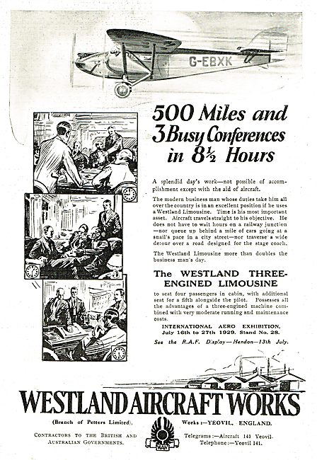 Westland Aircraft: 500 Miles & 3 Busy Conferences In 8.5 Hours.  