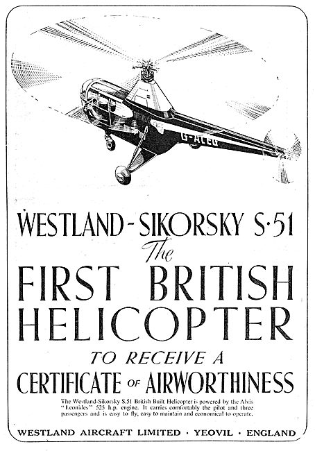 Westland Sikorsky S51 Helicopter                                 