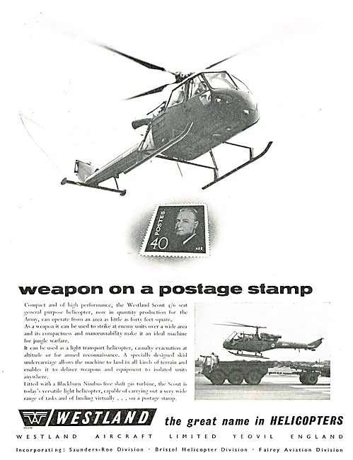 Westland Helicopters - Weapon On A Postage Stamp                 