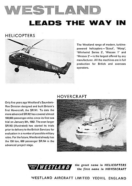 Westland Helicopters & Hovercraft 1964                           