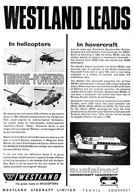 Westland Helicopters & Hovercraft 1965                           