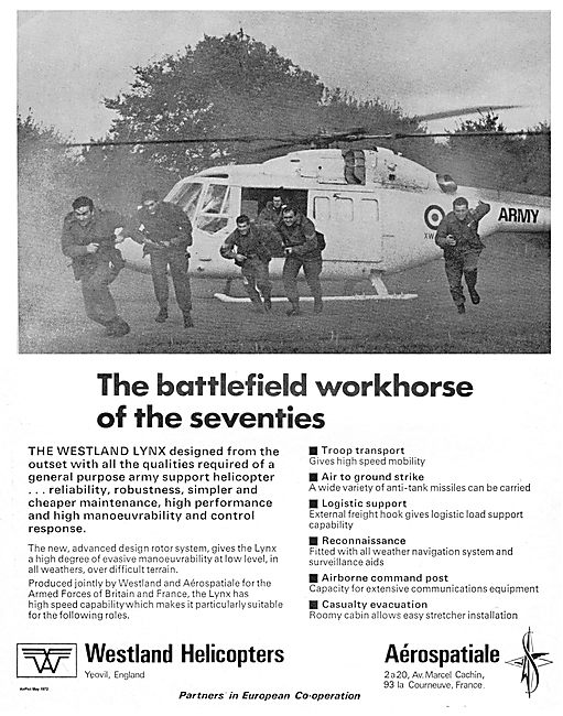 Westland Lynx: Battlefield Workhorse Of The Seventies.           
