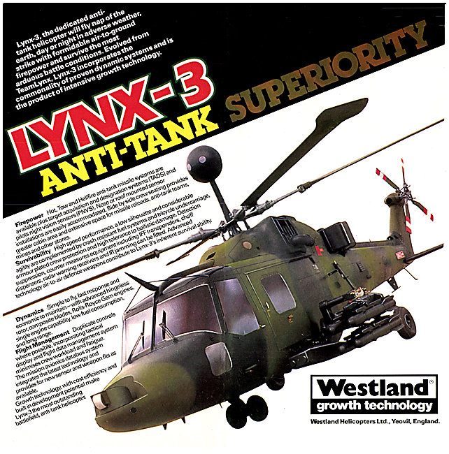 Westland Lynx-3 Anti-Tank Helicopter 1983                        