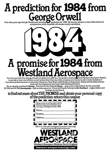 Westland Aerospace Projects 1983                                 