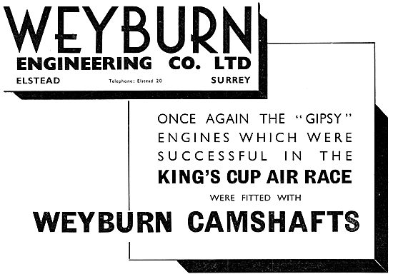 Weyburn Engineering. Weyburn Aero Engine Camshafts               
