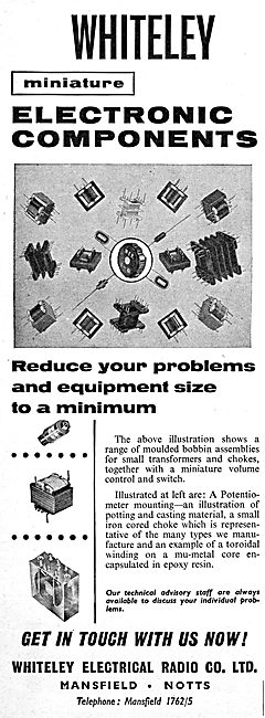 Whiteley Miniature Electronic Components For Aircraft            