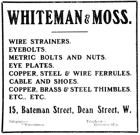 Whiteman & Moss Aircraft Parts                                   