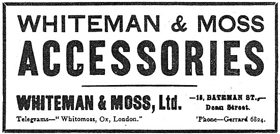 Whiteman & Moss Aircraft Accessories 1913                        