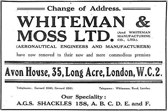 Whiteman & Moss Aeronautical Engineers                           