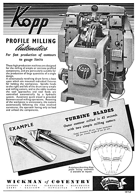 Wickman Machine Tools KOPP Profile Milling Machine               
