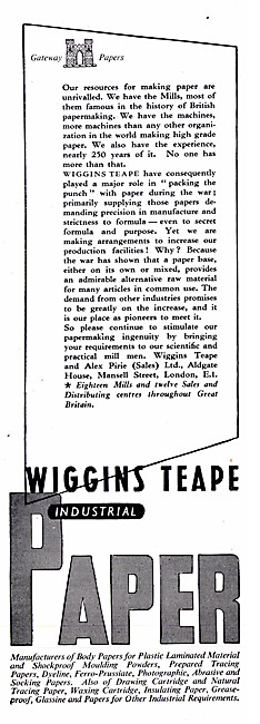 Wiggins Teape Paper Mills Industrial Paper                       