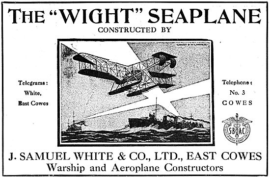 The Wight Seaplane - WW1 Advertisement                           