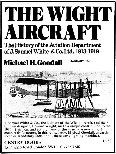 The Wight Aircraft By Michael Goodall                            