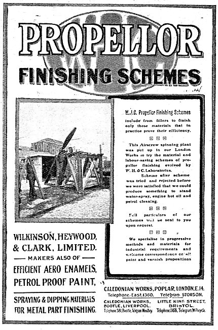 Wilkinson Heywood & Clark: Propellor Varnishing Schemes          