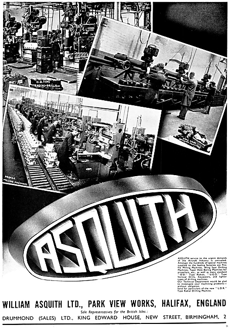 William Asquith. Halifax. Machine Tools                          