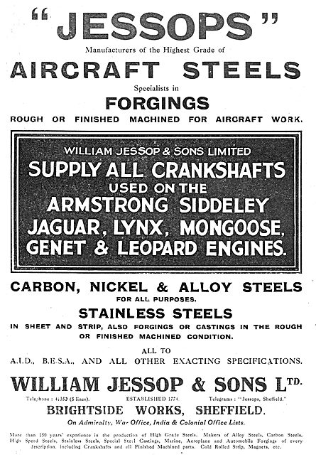 William Jessop Aircraft Steel Forgings                           