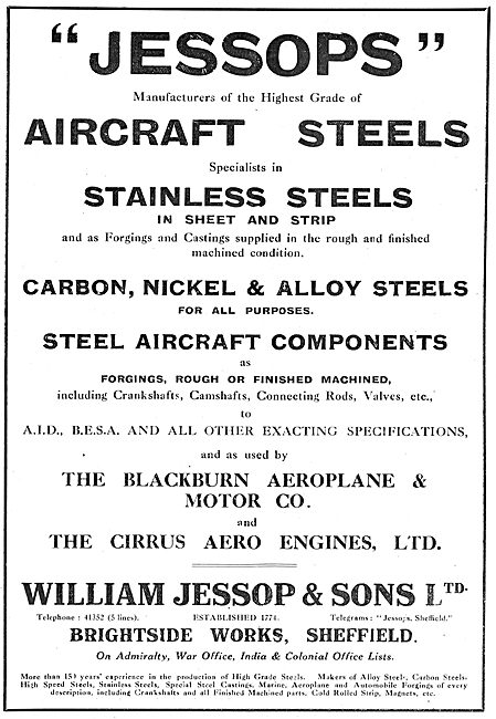 William Jessop Aircraft Steels                                   