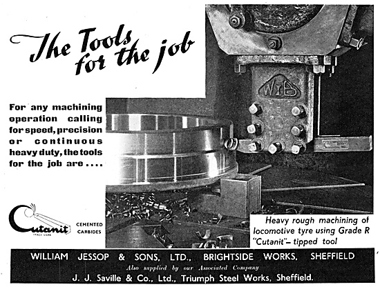 William Jessop Cutanit Machine Tool Tips 1947                    