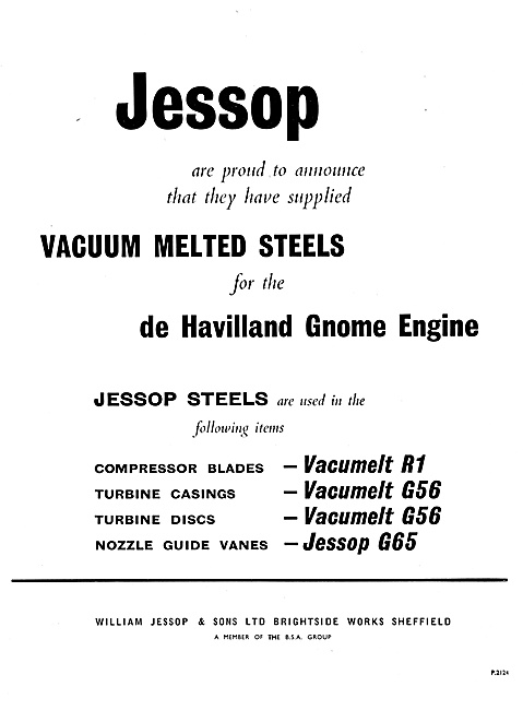 William Jessop Vacuum Melted  Steels, Vacumelt R1 Jessop G65     