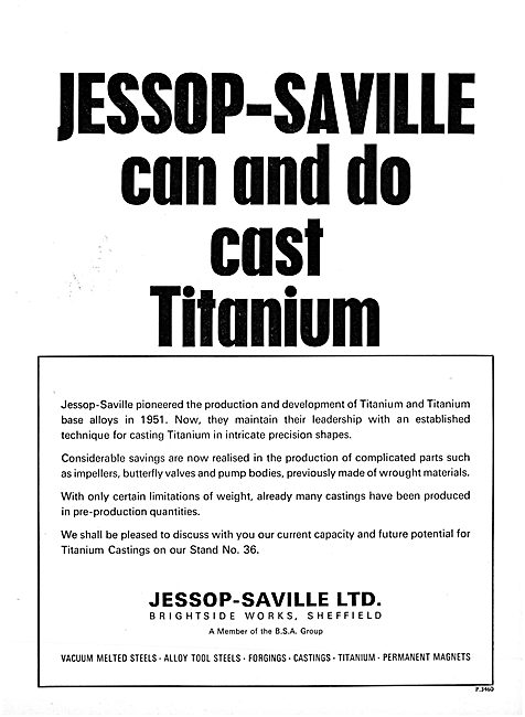 Jessop-Saville Steels - Vacuum Melted Steels. Forgings & Castings