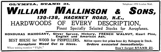 William Mallinson & Sons. Wood Merchants & Wood Workers          