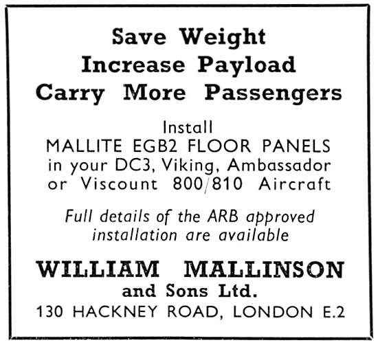 William Mallinson MALLITE Aircraft Floor Panels                  