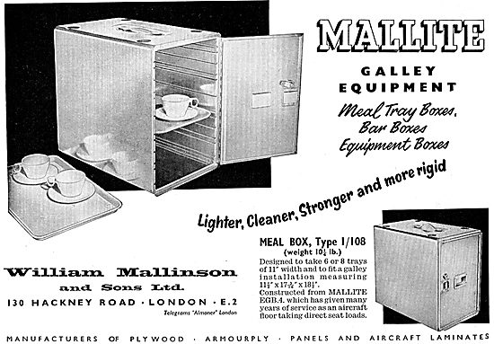 William Mallinson - Galley Equipment For Airliners. Bar Boxes    
