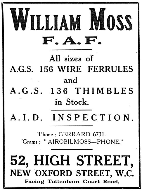 William Moss F.A.F. AGS Parts & Accessories                      