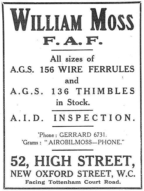 William Moss F.A.F. AGS Parts & Accessories                      