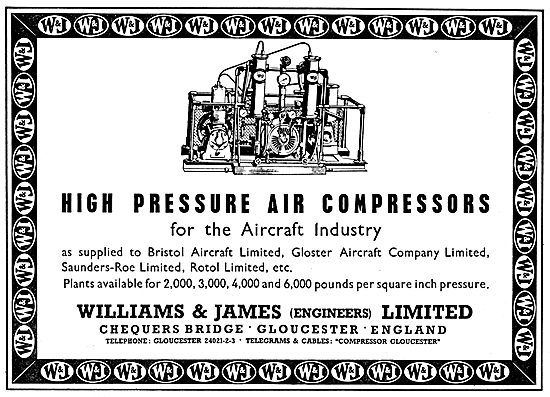 Williams & James Engineers Pneumatic Equipment. Machining        