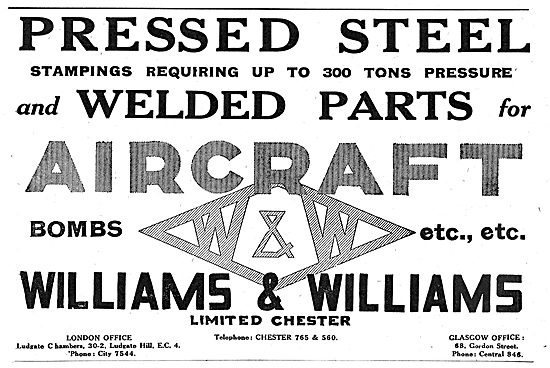 Williams & Williams - Aeronautical Engineers. Sheet Metal Work   