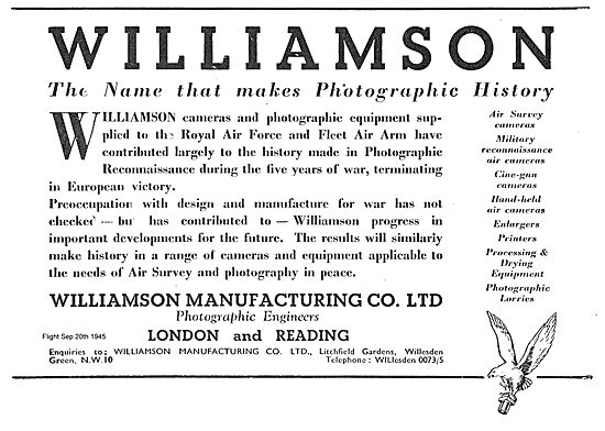 Williamson Aerial Photography Camera Equipment                   