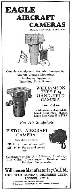 Williamson RAF Type F8 Eagle Air Cameras                         