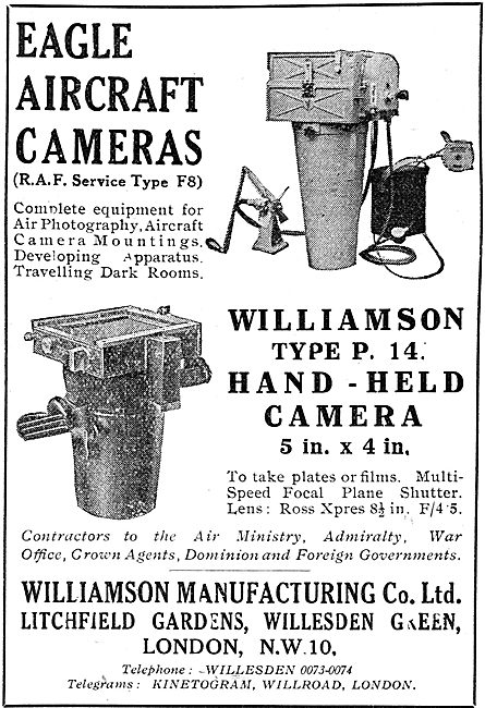 Williamson Eagle  RAF Type F8 Aircraft Camera                    