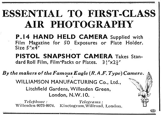 Williamson Eagle Pistol Snapshot Aircraft Camera                 