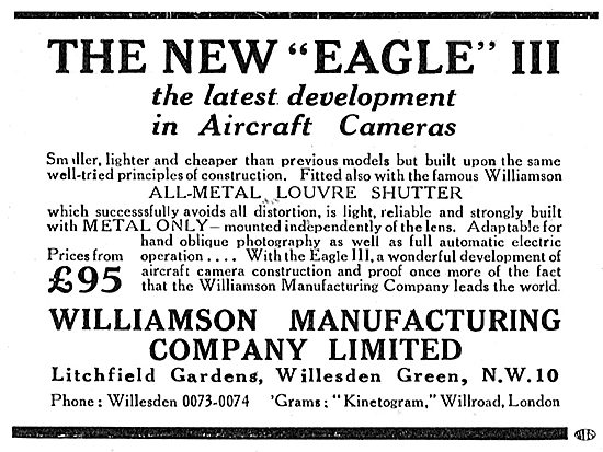 Williamson Eagle II Aircraft Cameras - Louvre Shutter            