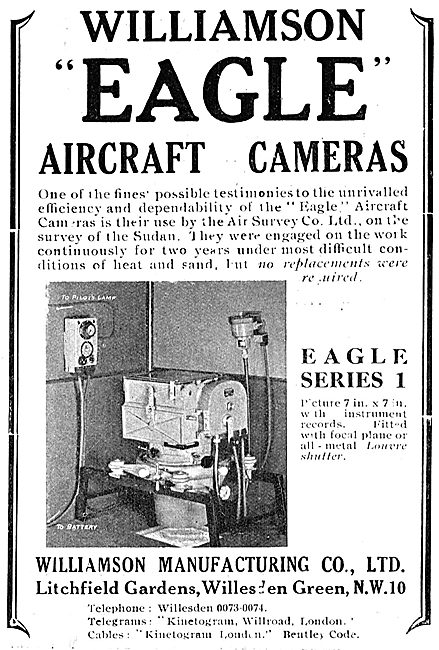 Williamson Eagle Series 1 Aircraft Cameras                       