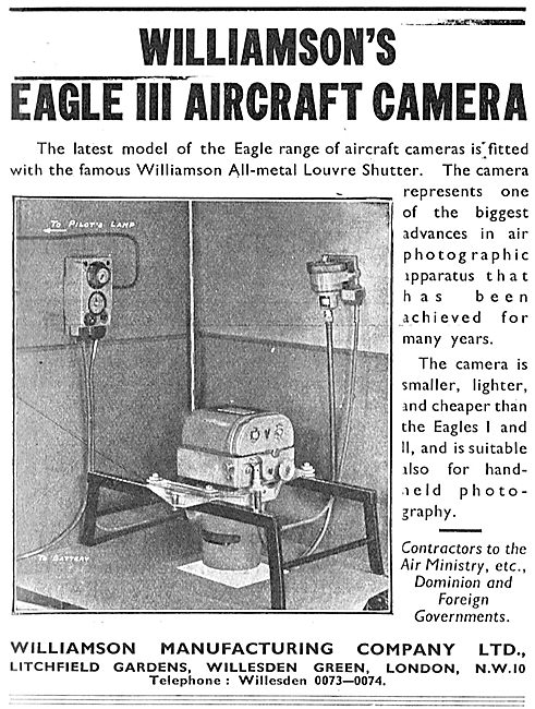Williamson Eagle III  Aircraft Cameras                           