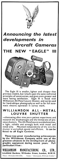 Williamson  Eagle III Aircraft Camera                            