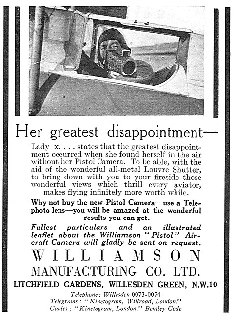 Williamson Pistol Aircraft Cameras                               