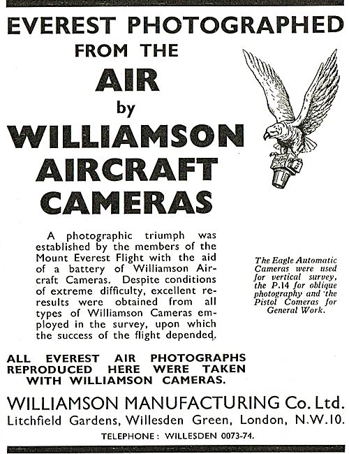 Williamson P14 Automatic Camera Over Everest                     