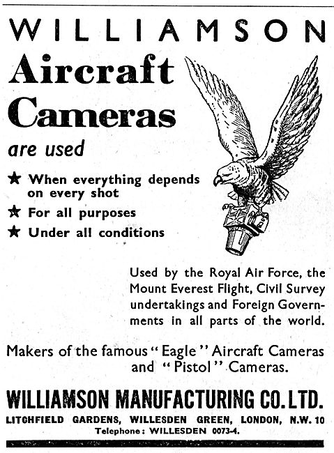 Williamson Eagle Aircraft Cameras - Pistol Cameras               