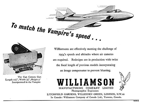 Williamson Aircraft Cameras, Gun Cameras & Accessories           