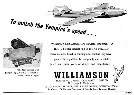 Williamson Aircraft Cameras, Gun Cameras & Accessories           