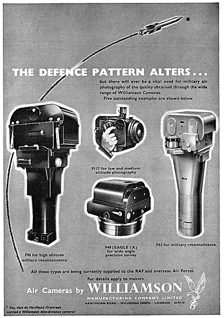 Williamson Aircraft Cameras, F96 F49 F117 F52                    