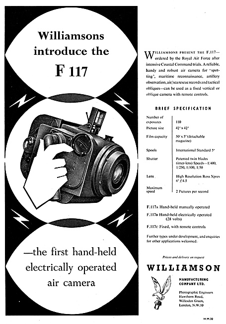 Williamson F117 Aircraft Cameras, Gun Cameras & Accessories      