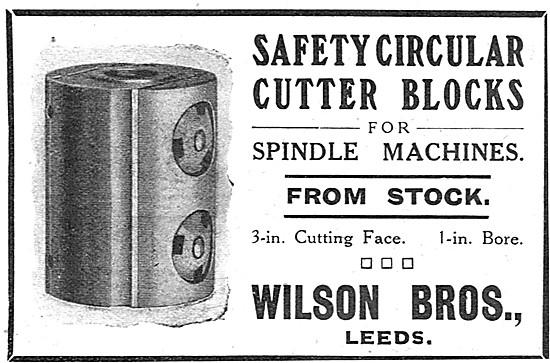 Wilson Brothers Woodworking Machinery. Safety Cutter Blocks      