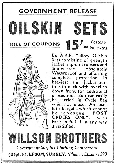 Willson Brothers Government Surplus Clothing                     