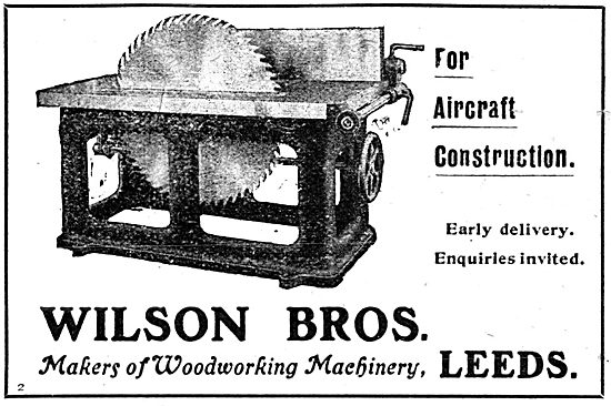 Wilson Brothers. Leeds. Woodworking Machinery                    