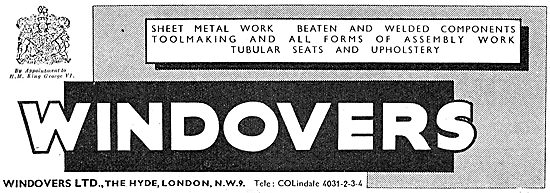 Windovers - Sheet Metal Work, Toolmaking & Assembly Work 1943    